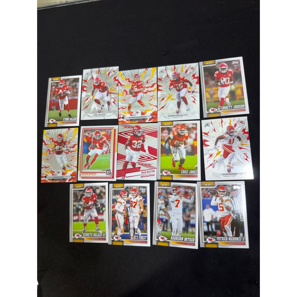 Topps Panini Chiefs Football Card Lot OS Red Excellent Mahomes Kelce Worthy RC